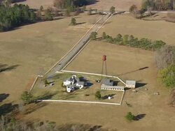 MS AERIAL View of farm house / North Carolina, United States Stock Footage