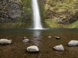 waterfall and rocks Stock Footage