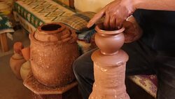 Making pottery art in Cappadocia Stock Footage