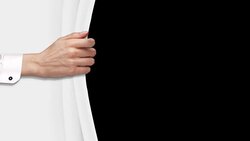 Black a hand open to Stock Footage