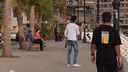People strolling on Beirut's seafront promenade News Clip