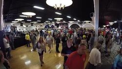 Wide Angle Of Entire Donald Trump Speech Showing Audience And Crowd Interactions And Reactions Pt.34 Stock Footage