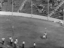 S.M.U Mustangs play Air Force Academy Falcons college football Stock Footage