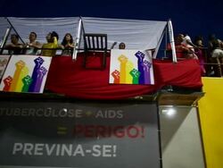 Gay Pride Parade Winds Through Rio De Janeiro Stock Footage