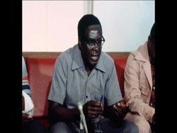 SYND 11 9 78 BLACK NATIONAL CO-LEADER ROBERT MUGABE AT PRESS CONFERENCE News Clip