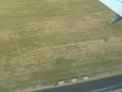 Landing at Schiphol airport, POV passenger, Amsterdam Stock Footage