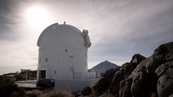 Telescope of the Teide Astronomical Observatory Stock Footage