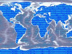 Flat digital world Stock Footage