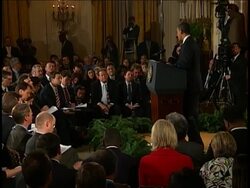 In a prime-time news conference, President Barack Obama reported "signs of progress" on the economy -- and defended his policies as "inseparable from" a recovery. News Clip
