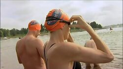 Monaco princess-to-be swims for charity in SAfrica. News Clip