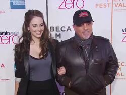 Alexa Ray Joel and Billy Joel at the Premiere Of 'Last Play At Shea' - 9th Annual Tribeca Film Festival  Stock Footage