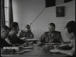 1941: FRENCH TERRITORIES: NEW CALEDONIA: 'High Commissioner of France for the Pacific' sign. Free French Admiral Thierry d'Argenlieu (1889-1964) at meeting table w/ others. MS Admiral Thierry d'Argenlieu.World War II, WWII. Instructional Video