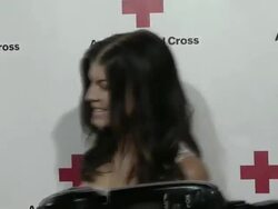 Fergie at the American Red Cross Of Santa Monica's Annual 'Red Tie Affair' at Santa Monica CA. (Footage by WireImage Video/GettyImages) Stock Footage