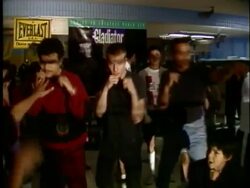 Gladiator Punch out the Feelings Event Stock Footage