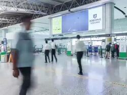 T/L WS TD Guangzhou Airport Security. Stock Footage