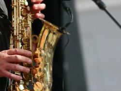 HD Saxophone Player (Close-up) Stock Footage