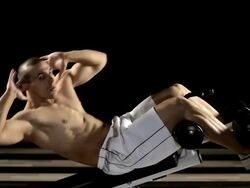 Abdominal Exercise Stock Footage