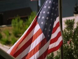 Slow motion view of a flag waving. Stock Footage