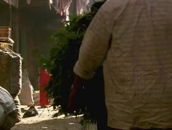 MS Shot of people at garbage habitation area / Tokyo, Japan Stock Footage