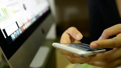 Female hands using a smartphone Stock Footage