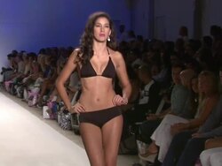 Models walk the runway during the Nicolita swimwear 2012 show Stock Footage
