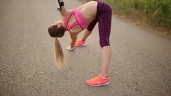 Stretching for health Stock Footage