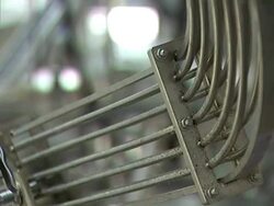 Glass jar on conveyor line Stock Footage