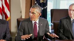 Huddling with House and Senate leaders for the first time this year, President Barack Obama urged lawmakers to stake out areas of compromise, including on the issues of cybersecurity, trade and tax reform. (Jan. 13) News Clip