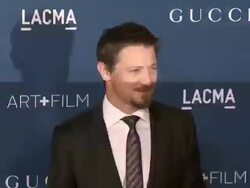 Jeremy Renner at LACMA Hosts 2013 Art + Film Gala Honoring David Hockney And Martin Scorsese Presented By Gucci Stock Footage