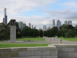 WS T/L People walking in royal botanic gardens / Melbourne, Victoria, Australia Stock Footage