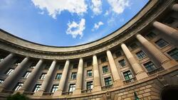 William Jefferson Clinton Federal Building Washington DC Stock Footage