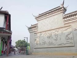 WS View of traditional architecture in Zhujiajiao water town / Shanghai,  China Stock Footage