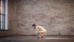 Young Woman Doing Yoga Meditation and Stretching Exercises Stock Footage
