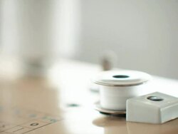 Macro bobbin on a sewing machine Stock Footage