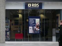 General Views Of Royal Bank Of Scotland Branch Stock Footage