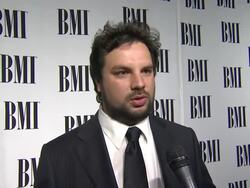 INTERVIEW:David Buckley on the event, 'The Good Wife', composing at the Composer David Arnold To Receive BMI's Richard Kirk Award At The BMI Film/TV Awards at Beverly Hills CA. (Footage by WireImage Video/GettyImages) Stock Footage