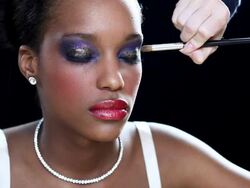 Makeup Application Stock Footage