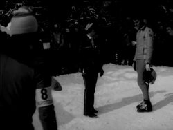 WORLD CUP SKIING & SKI-JUMPING -B/W News Clip