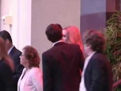 Melissa Ordway departing Ted After Party at W Hote Stock Footage