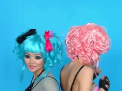 HD: Japanese Manga style girls Stock Footage