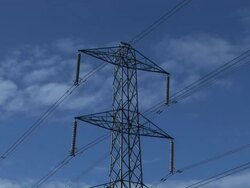 UK Electricity Pylon 1 - Timelapse Stock Footage