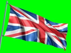 Flag of England on Chroma-Key Stock Footage