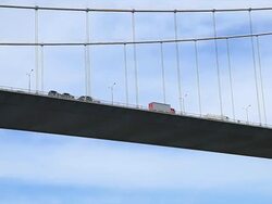 HD: Fatih Sultan Mehmet Bridge Stock Footage