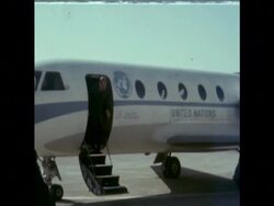 SYND 24/2/72 UN MEDIATOR GUNNAR JARRING ARRIVES TO AMMAN News Clip
