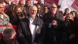 Jeremy Corbyn making speech to supporters News Clip