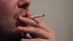 smoking cigaretts ,unhealthy habits Stock Footage
