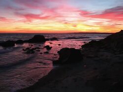 Seascape at Sunset Stock Footage