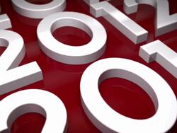 The Year 2012 Background Loop - Red (Full HD) Stock Footage