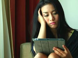 HD:Portrait of a sad women looking thoughtful about troubles. Stock Footage