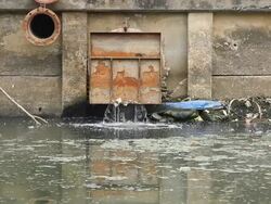 Sewage pipe. Stock Footage